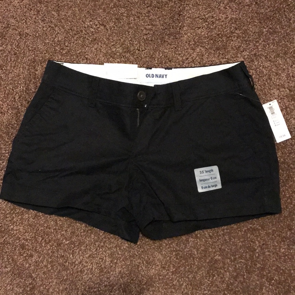 Old Navy stretch shorts. Size 0 Reg. Black. NWT